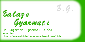 balazs gyarmati business card