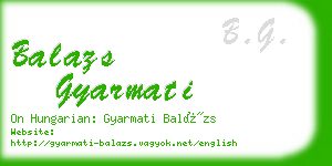 balazs gyarmati business card